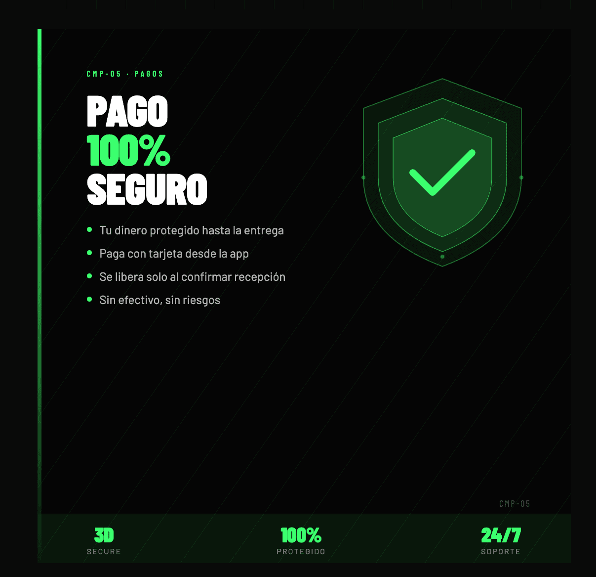 Pago 100% seguro desde la app