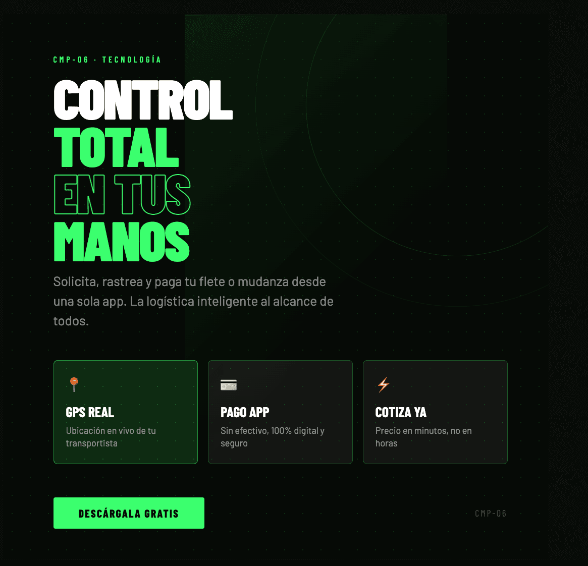 Control total en tus manos — toda la logística en una app